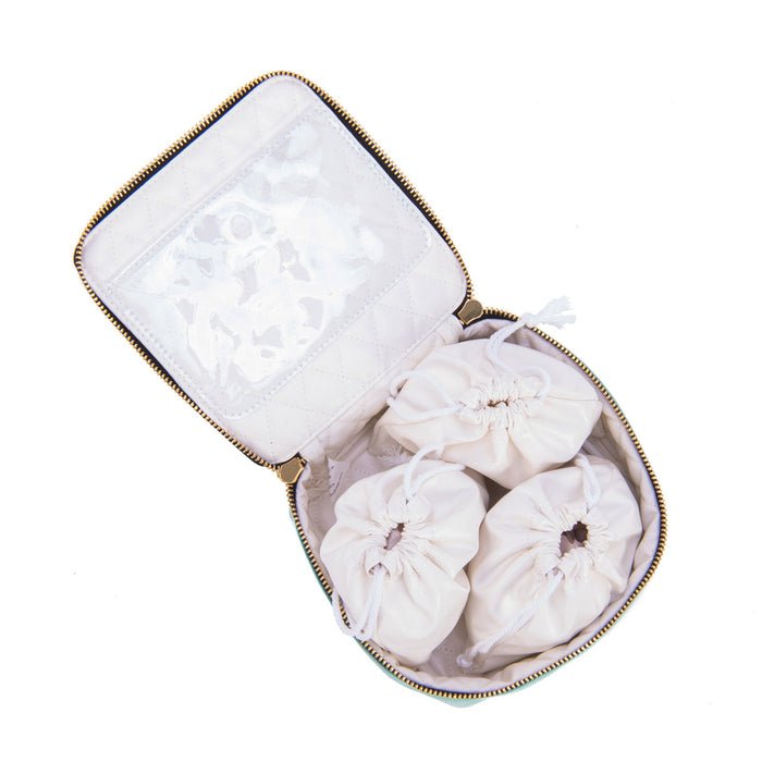 Aquamarine Velvet Hidden Gem Jewelry Case - She Chester