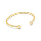 Arden Cuff Bracelet Gold White Crystal - She Chester