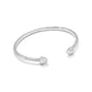 Arden Cuff Bracelet Rhodium White Crystal - She Chester