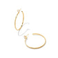 Arden Hoop Earring Gold White Crystal - She Chester