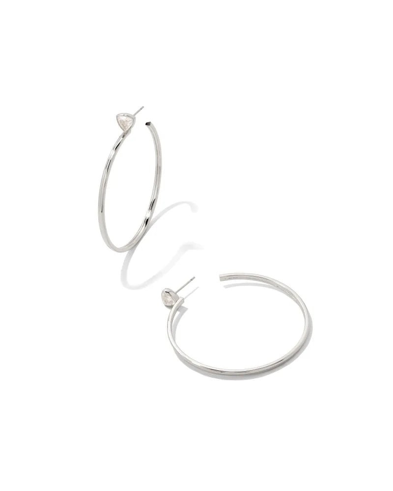 Arden Hoop Rhod Crystakl Earring - She Chester