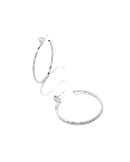 Arden Hoop Rhod Crystakl Earring - She Chester