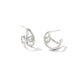 Arden Huggie Earring Rhodium White Crystal - She Chester