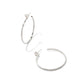 Arden Hoop Rhod Crystakl Earring