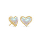 Ari Heart Magenta Gold Stud - She Chester