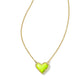 Ari Heart Necklace Gold Neon Yellow - She Chester