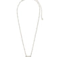 Ari Heart Rhodium White Crystal Necklace - She Chester