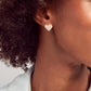 Ari Heart Rose Quartz Gold Stud Earrings - She Chester