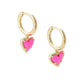Ari Magenta Gold Huggie - She Chester