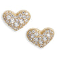 Ari Pave Crystal Heart Gold Earrings - She Chester