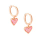 Ari Pink Gold Huggie Earrings - She Chester
