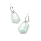 ASHLYN STATEMENT HUGGIE EARRINGS RHODIUM TEAL QUARTZITE - She Chester