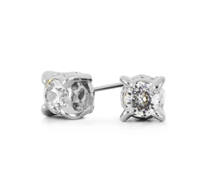 Diamante 1.5 Carat Rhodium Stud Earrings
