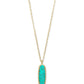 Layla Long Pendant Necklace GLD/Teal Magnesite