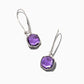 Davis Drop Earrings Rhodium Purple Mica