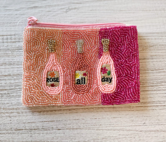 Rose All Day Beaded Pouch