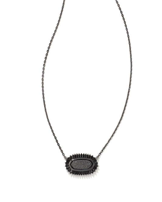 Baguette Elisa Gunmetal Black Drusy - She Chester
