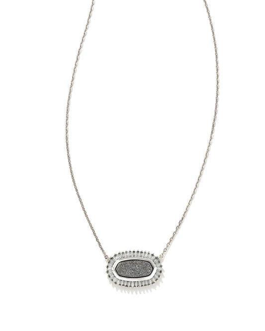 Baguette Elisa Rhod Platinum Drusy - She Chester