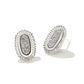 Baguette Ellie Stud Rhod Platinum Drusy - She Chester