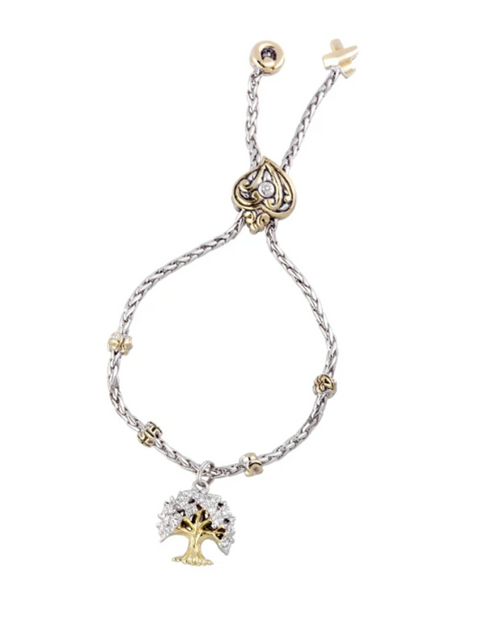 CZ Tree of Life Adjustable Bracelet  B5075-AF00