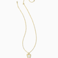 Beaded Ansley Gold Iridescent Frost Glass Heart Necklace - She Chester