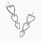 Beaded Ansley Rhodium Statement Earrings - She Chester