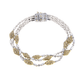 Beaded Two Tone Triple Strand Bracelet B2796 - A000 - She Chester