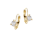 Beijos 6mm Prong Set Earrings - Gold F5016 - GF00 - She Chester