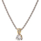 Beijos 7mm CZ Prong Set Pendant Necklace - She Chester