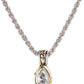 BEIJOS 9X6MM CZ PEAR BEZEL SET PENDANT NECKLACE - She Chester