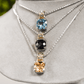 Beijos Cor 10x10mm Cushion Cut Pendant Necklace K5246 - A603 - She Chester