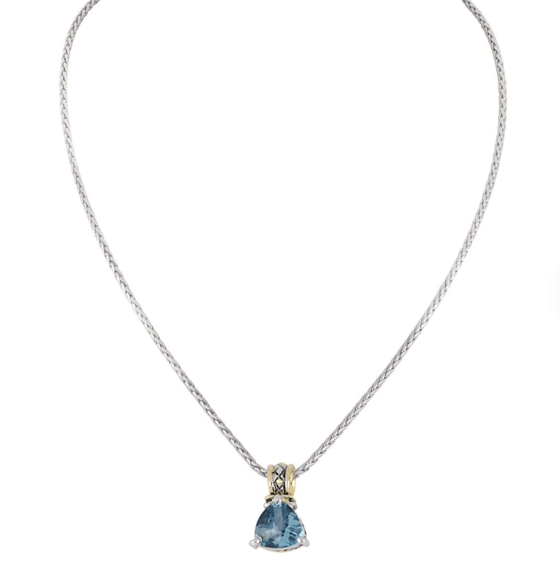 Beijos Cor Trillion Cut Pendant Necklace K5254 - A603 - She Chester