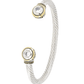 Beijos Two Stone Large Cuff Bracelet B5030 - AF00 - She Chester