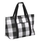Black Check On Holiday XL Shoulder Bag - She Chester