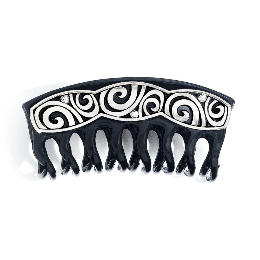 Black London Groove Large Hair Clip - J81833 - She Chester