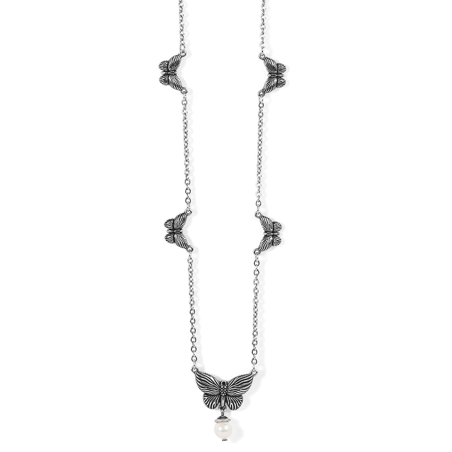 Bloom Butterfly Pearl Necklace - She Chester