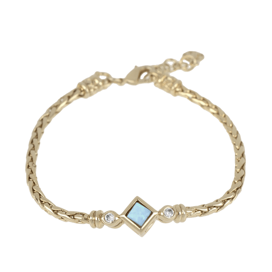 Blue Opal Diamond Bracelet B5568 - G6F0 - She Chester