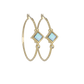 Blue Opal Diamond Hoop G5583 - G6F0 - She Chester