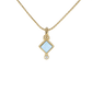 Blue Opal Oval Pendant K5573 - G6F3 - She Chester