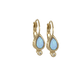 Blue Open Pear French Wire F5561 - G6F0 - She Chester