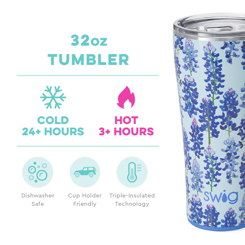 Bluebonnet Tumbler 32oz - She Chester