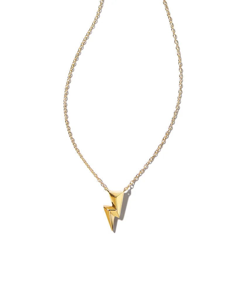 Bolt Gold Pendant Necklace - She Chester
