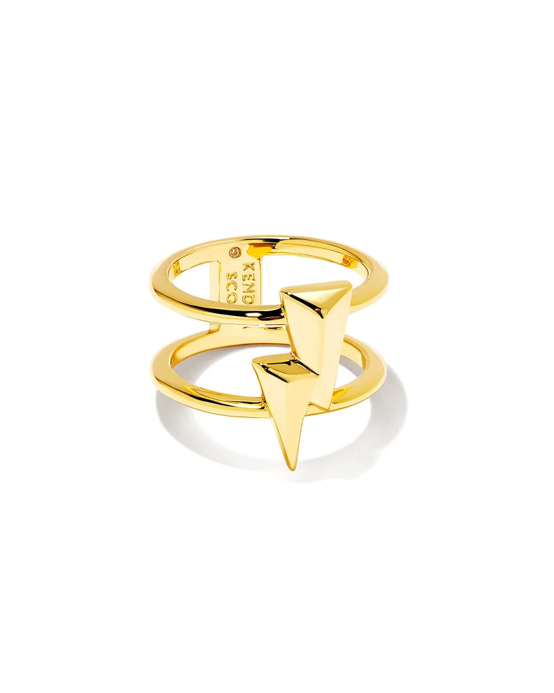 Bolt Gold Ring sz 9