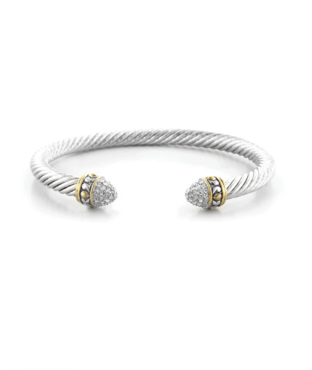 Briolette Pavé Small Wire Cuff Bracelet B2947 - AF00 - She Chester