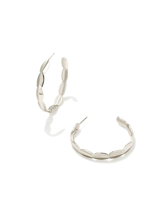 BROOKE HOOP EARRINGS RHODIUM METAL - She Chester