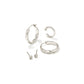 BROOKE HUGGIE & STUD SET RHODIUM METAL - She Chester