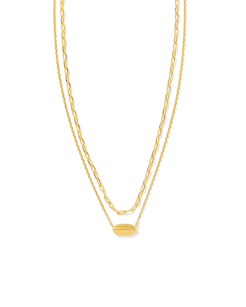 BROOKE MULTI STRAND NECKLACE GOLD METAL - She Chester