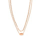 BROOKE MULTI STRAND NECKLACE ROSE GOLD METAL - She Chester