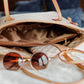 Taylor Checkered Tote - Cream