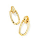 DANIELLE LINK EARRINGS GOLD/RHODIUM MIXED METAL